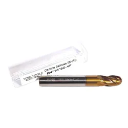 Frez węglikowy kulowy VHM Fi 8 R4 x 60mm 55HRC 4Z